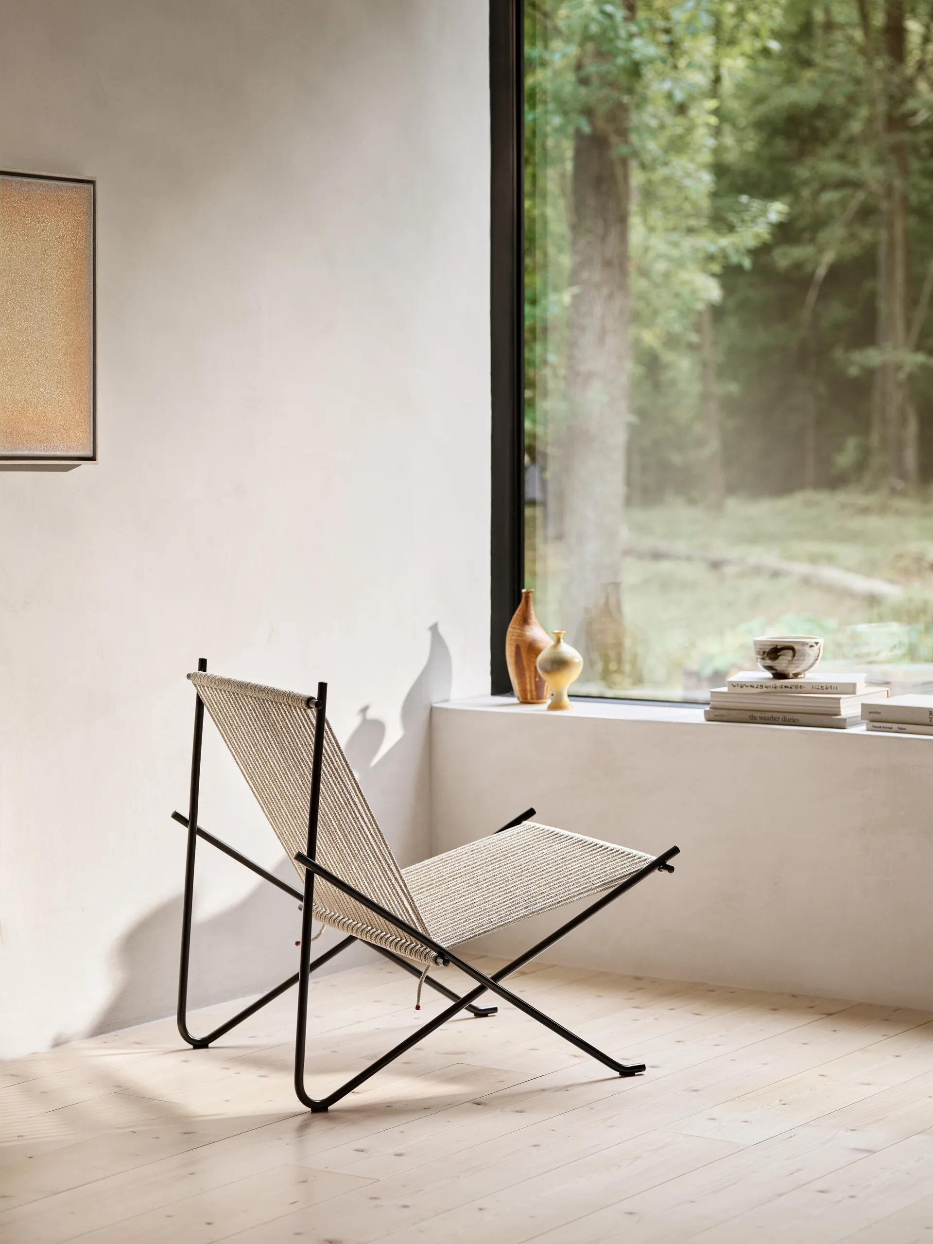 PK4 loungestol, Svart-natur Fritz Hansen