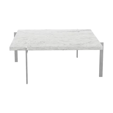 PK61 sofabord - Grey white granit-rustfritt stål, 80x80 cm - Fritz Hansen