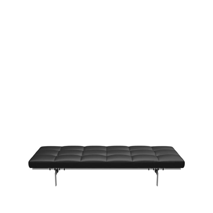 PK80 dagseng - Leather aura black 190 cm - Fritz Hansen