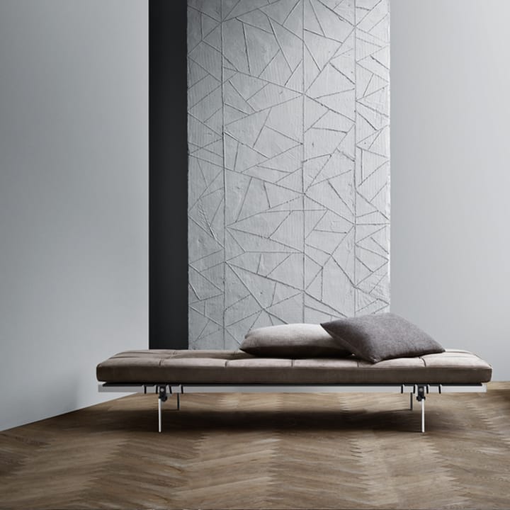 PK80 dagseng, Natural canvas tekstil 190 cm Fritz Hansen