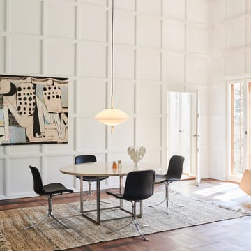 PK9 stol - Leather grace dark brown-stål - Fritz Hansen