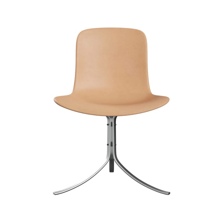 PK9 stol - Leather natural-stål - Fritz Hansen