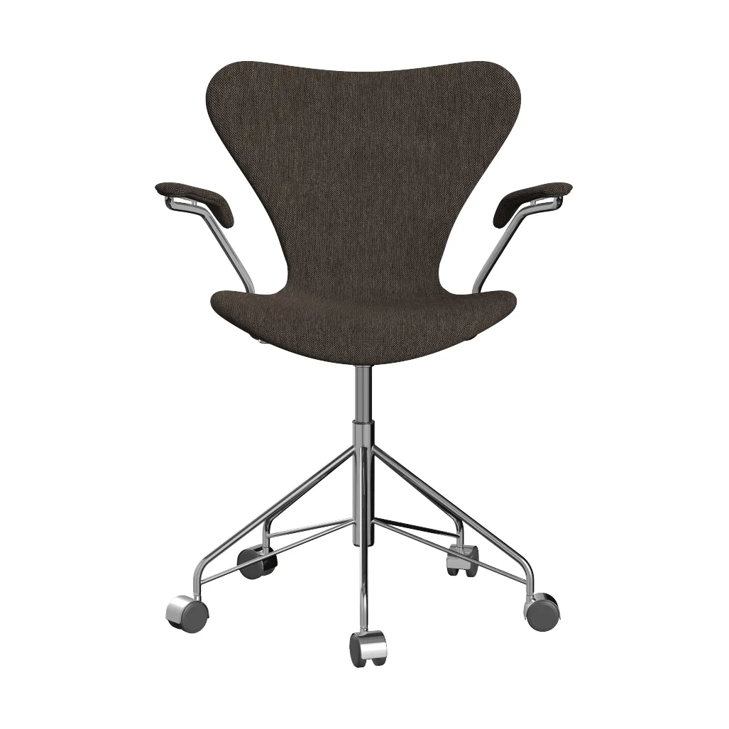 Series Chair stol, Stoff Clay 08 Dark sand-krom Fritz Hansen