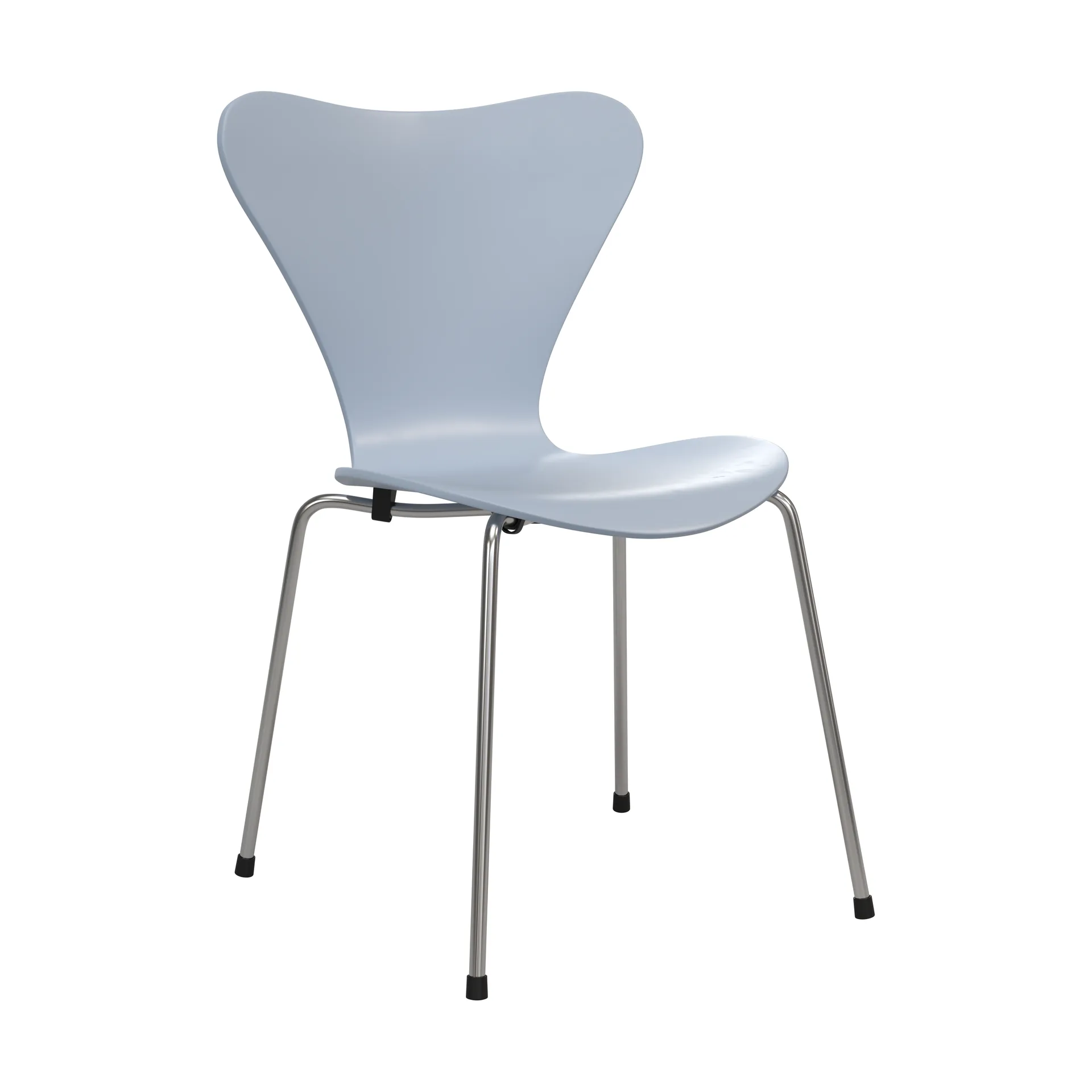 Sjuan 3107 7:14 AM stol, Blue-chrome Fritz Hansen