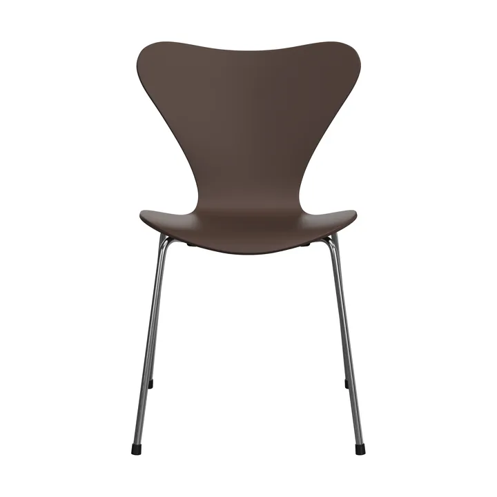 Sjuan 3107 stol - Brown-rustfritt stål - Fritz Hansen