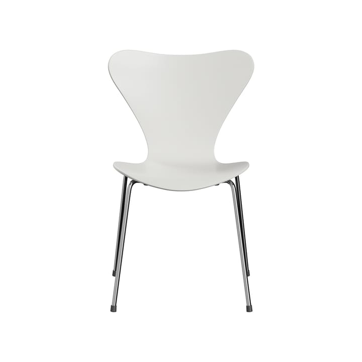 Sjuan 3107 stol - Hvit-lakkert-kromat stål stativ - Fritz Hansen