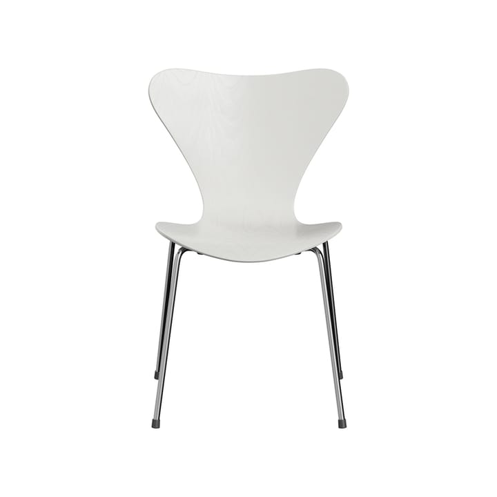 Sjuan 3107 stol - Hvitfarget ask-krommet stål stativ - Fritz Hansen