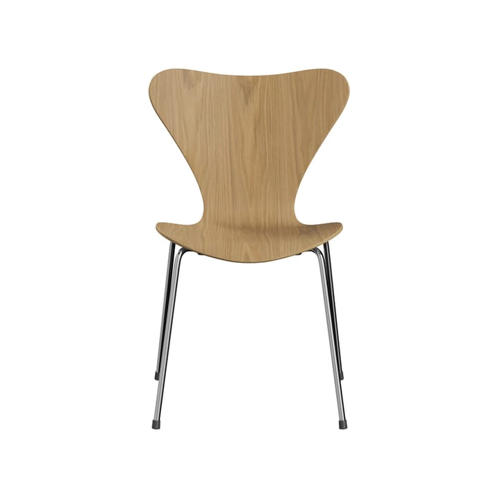 Sjuan 3107 stol - Klarlakkert eik-kromat stålfot - Fritz Hansen