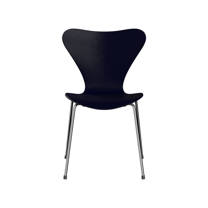 Sjuan 3107 stol - Midnight blue-farget ask-kromat stål stativ - Fritz Hansen