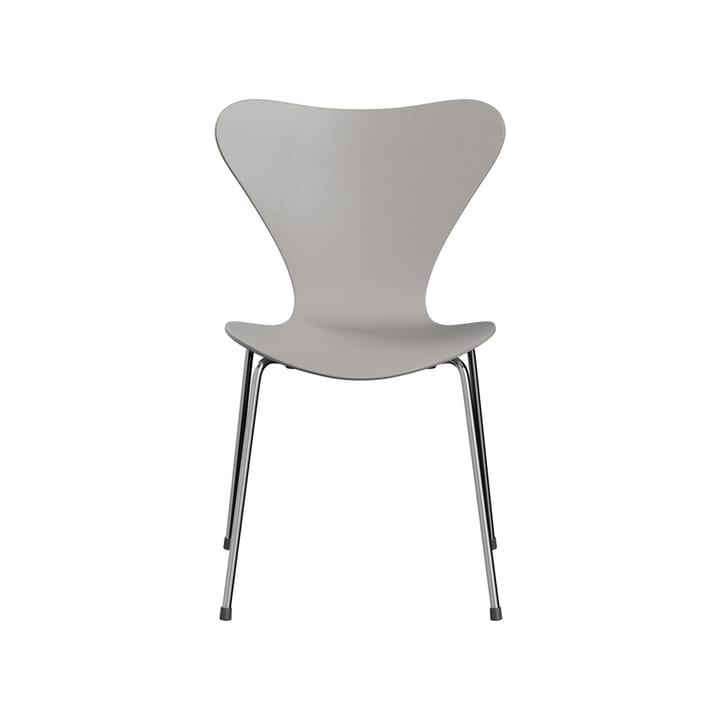 Sjuan 3107 stol - Nine grey-färgad ask-kromat stål stativ - Fritz Hansen