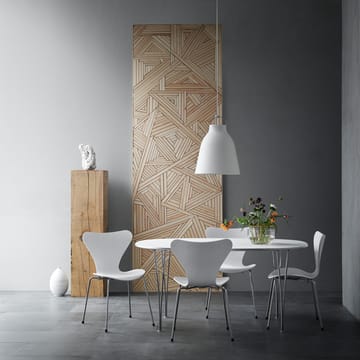 Sjuan 3107 stol - Nine grey-färgad ask-kromat stål stativ - Fritz Hansen