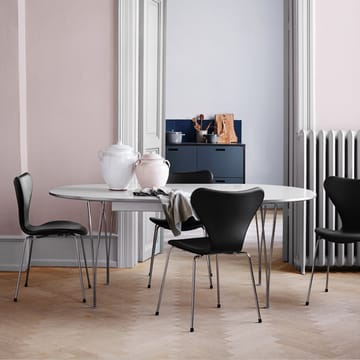 Sjuan 3107 stol - Nine grey-färgad ask-kromat stål stativ - Fritz Hansen