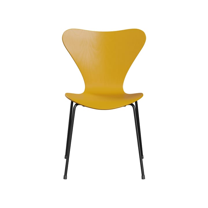Sjuan 3107 stol - True yellow-farget ask-svart stativ - Fritz Hansen