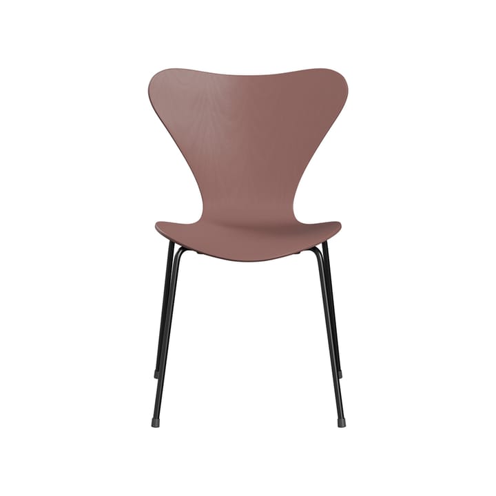Sjuan 3107 stol - Wild rose-farget ask-svart stativ - Fritz Hansen