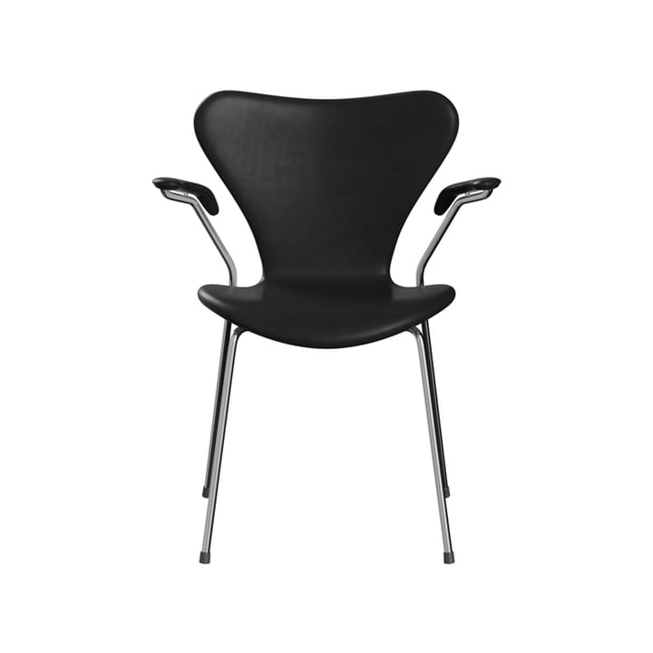 Sjuan 3207 polstret armlenestol - Leather grace black - Fritz Hansen