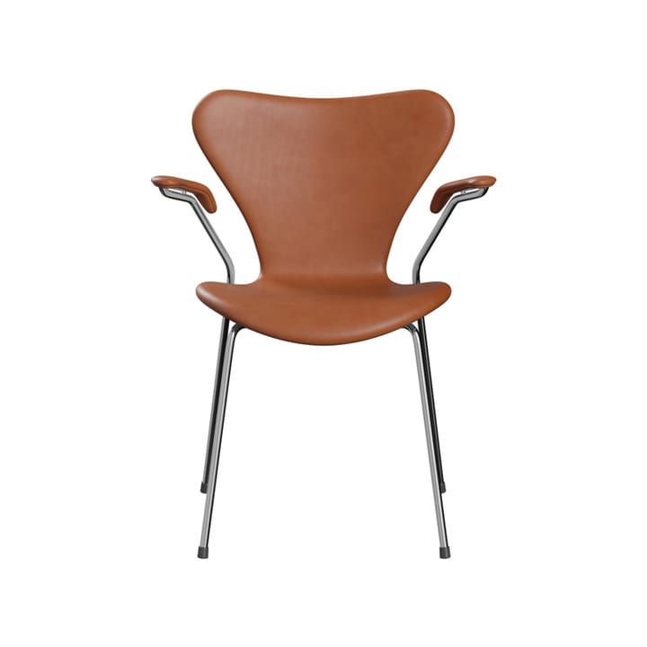 Sjuan 3207 polstret armlenestol - Leather grace walnut - Fritz Hansen
