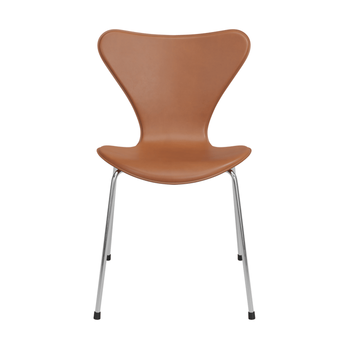 Sjuan Tailored stol - Harness Leather Saddle Brown-chrome - Fritz Hansen