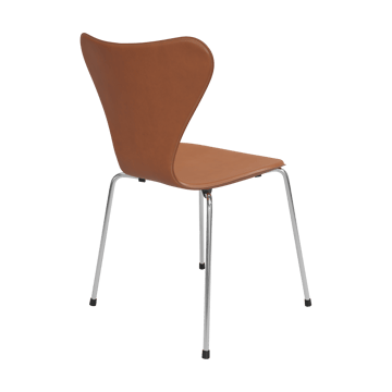 Sjuan Tailored stol - Harness Leather Saddle Brown-chrome - Fritz Hansen