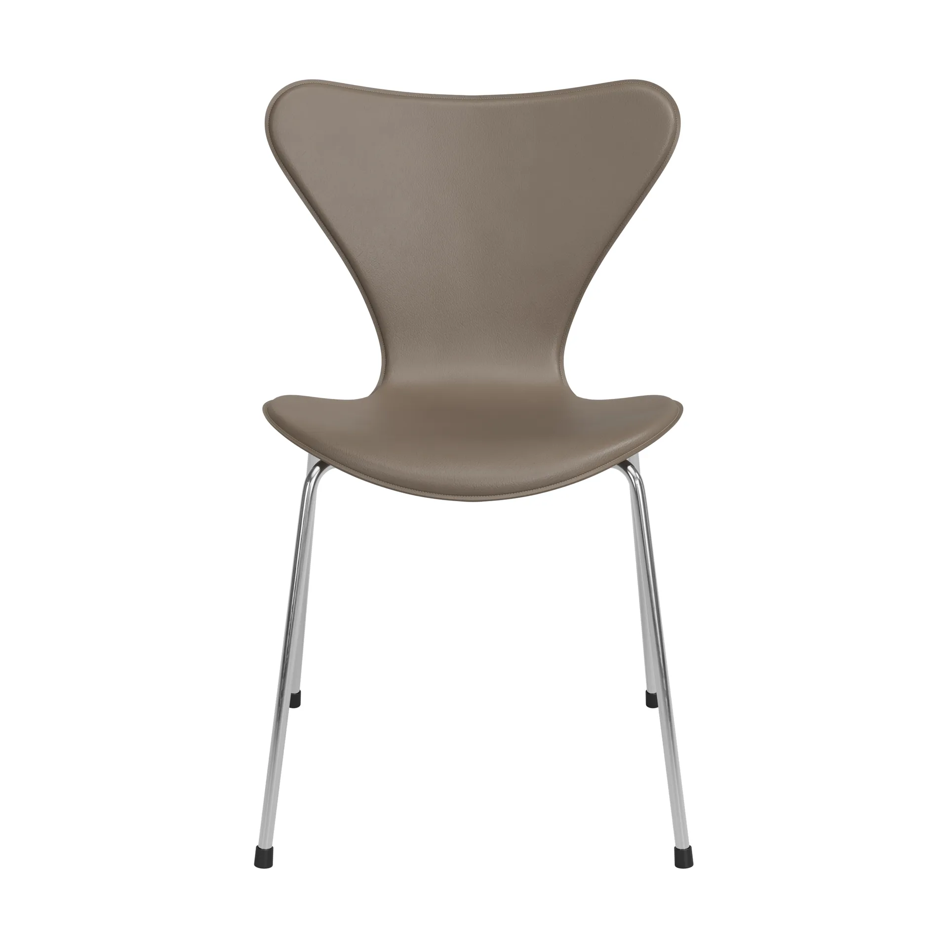 Sjuan Tailored stol, Harness Leather Slate Grey-chrome Fritz Hansen