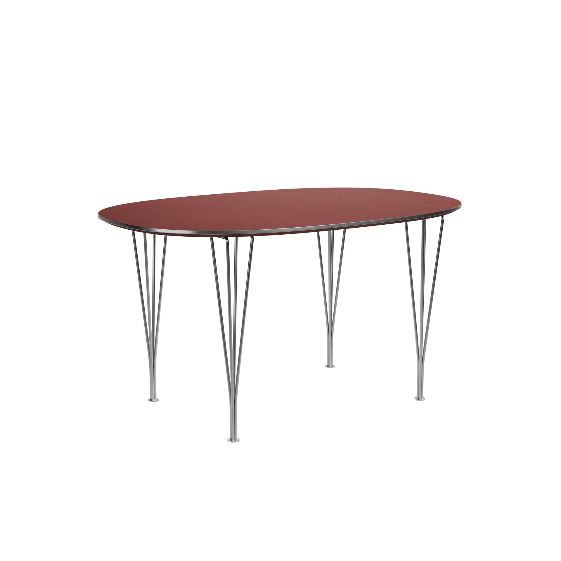 Superellipse B611 spisebord, Rusty red, 135x90x72 cm Fritz Hansen