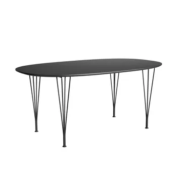 Superellipse B616 spisebord 170x100 cm - Black, 170x100x72 cm - Fritz Hansen