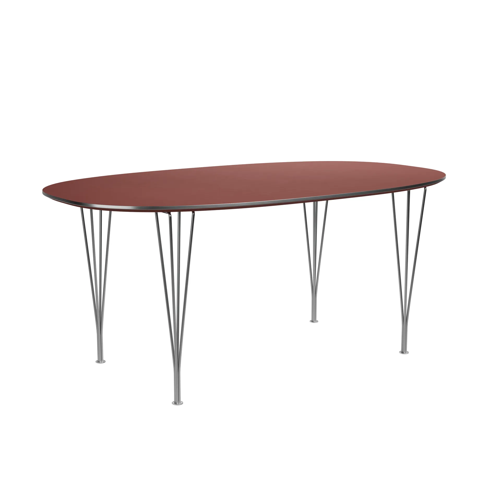 Superellipse B616 spisebord 170x100 cm, Rusty red, 170x100x72 cm Fritz Hansen