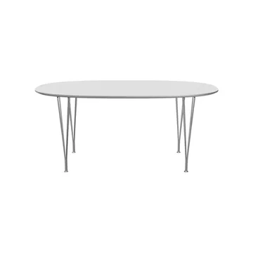 Superellipse B616 spisebord 170x100 cm - White laminate-chrome - Fritz Hansen