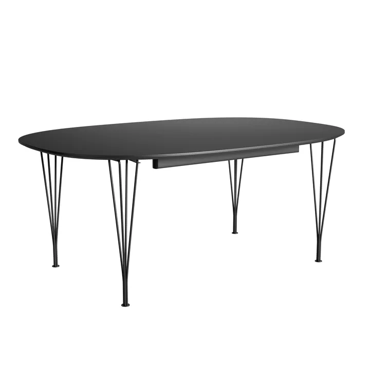 Superellipse B619 spisebord - Black, 170-270x100x72 cm - Fritz Hansen