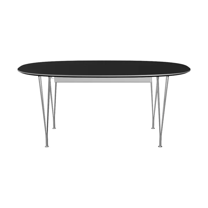 Superellipse B619 spisebord - Black, 180-300x120x72 cm - Fritz Hansen