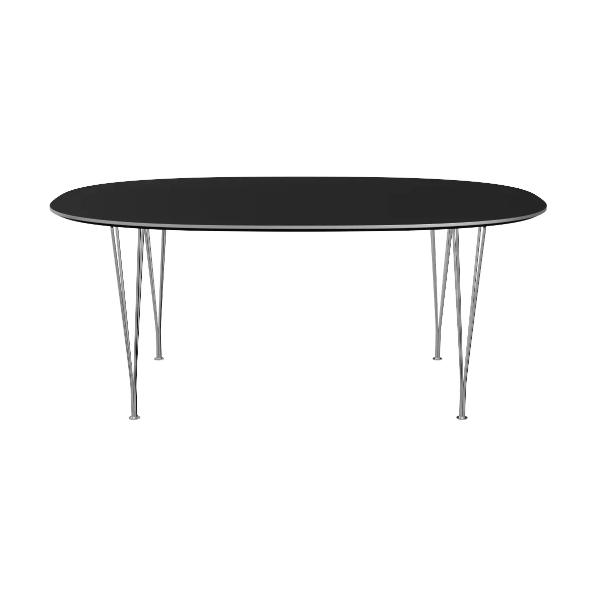 Superellipse B619 spisebord, Black, 180x120x72 cm Fritz Hansen