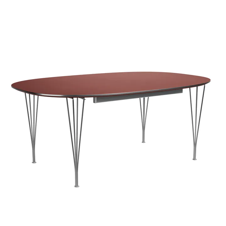 Superellipse B619 spisebord - Rusty red, 170-270x100x72 cm - Fritz Hansen