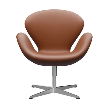 Svanen 3320 lenestol - Essential lær walnut-børstet aluminium - Fritz Hansen