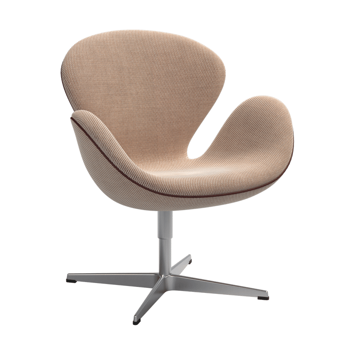 Svanen 3320 lenestol spesialutgave - Serpentine krem bronze-grace leather chestnut-børstet aluminium - Fritz Hansen