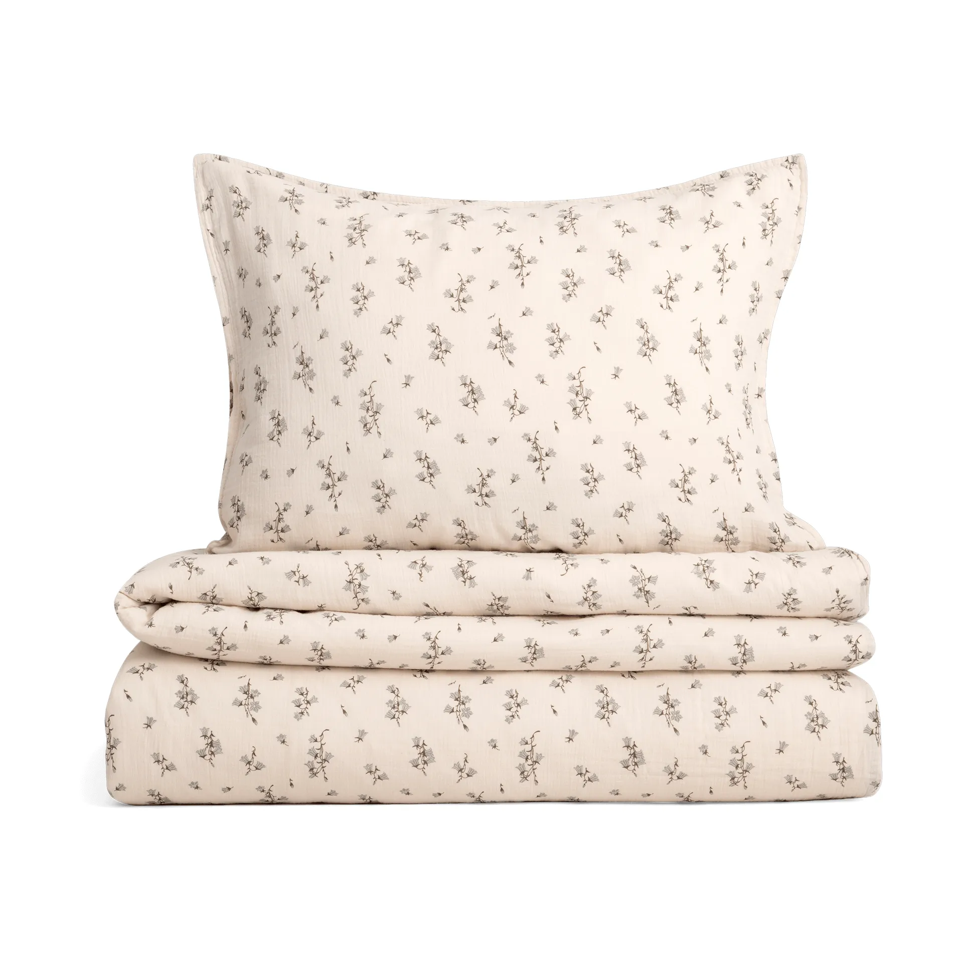 Bluebell Muslin sengesett, 150x210 cm/50x60 cm Garbo&Friends