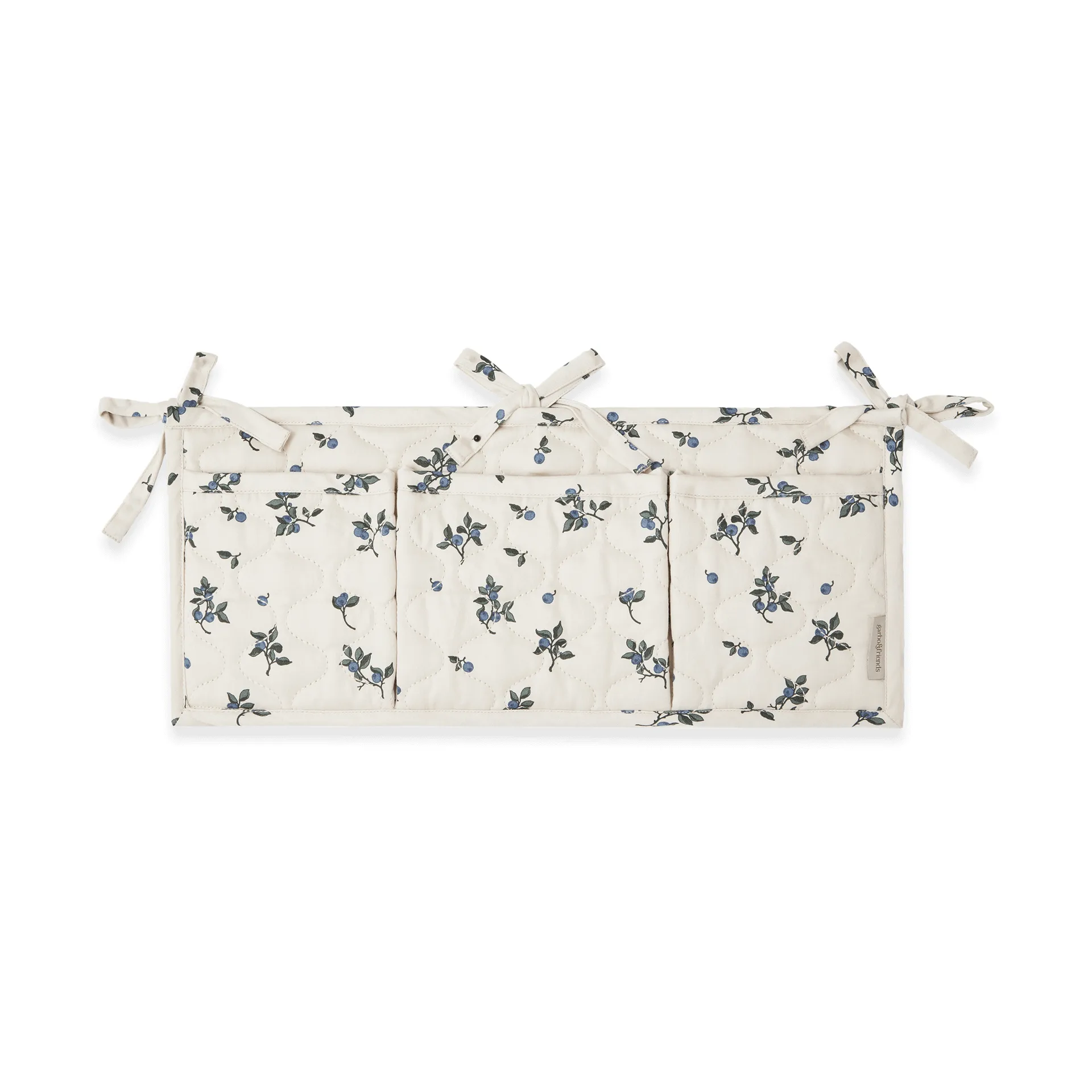 Blueberry Satin quiltet sengelomme, 18x43 cm Garbo&Friends