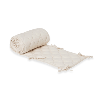 Eggshell Satin quiltet sprinkelsengbeskytter - 30x360 cm - Garbo&Friends