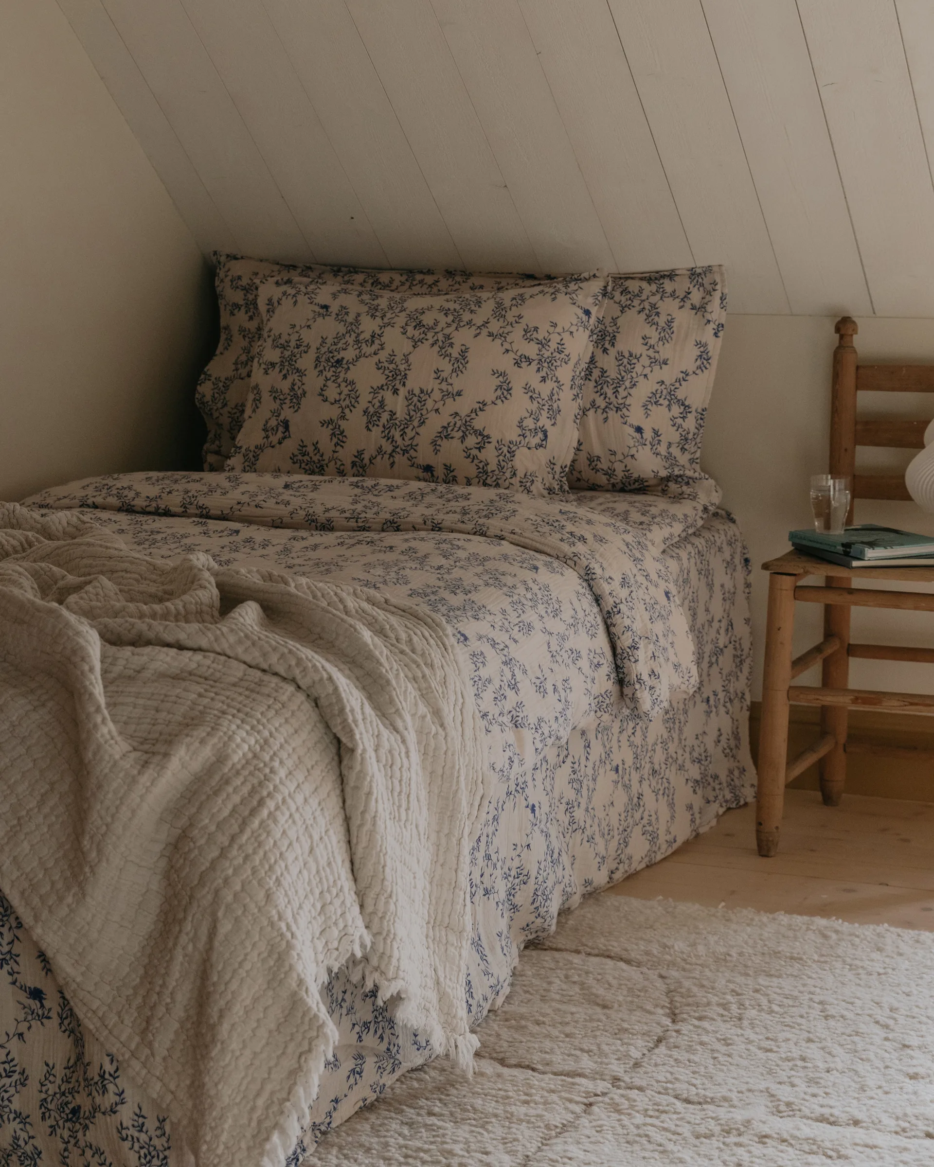 Jardim Muslin sengesett, 150x210 cm/50x60 cm Garbo&Friends