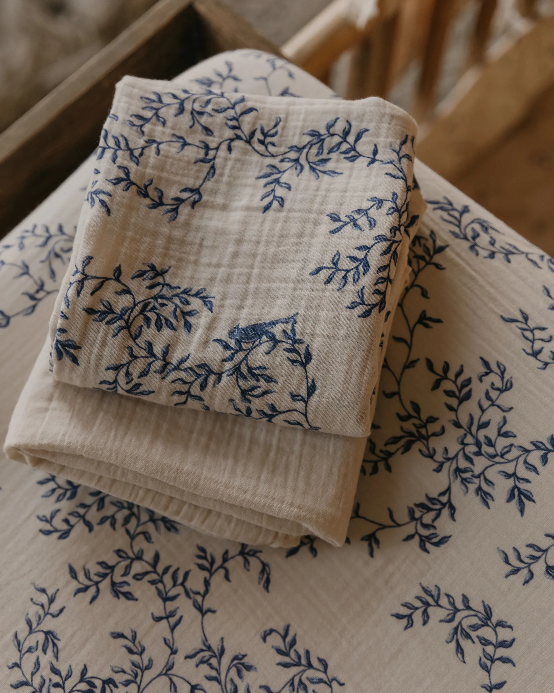 Jardim Muslin teppe liten 2 deler, 60x60 cm Garbo&Friends