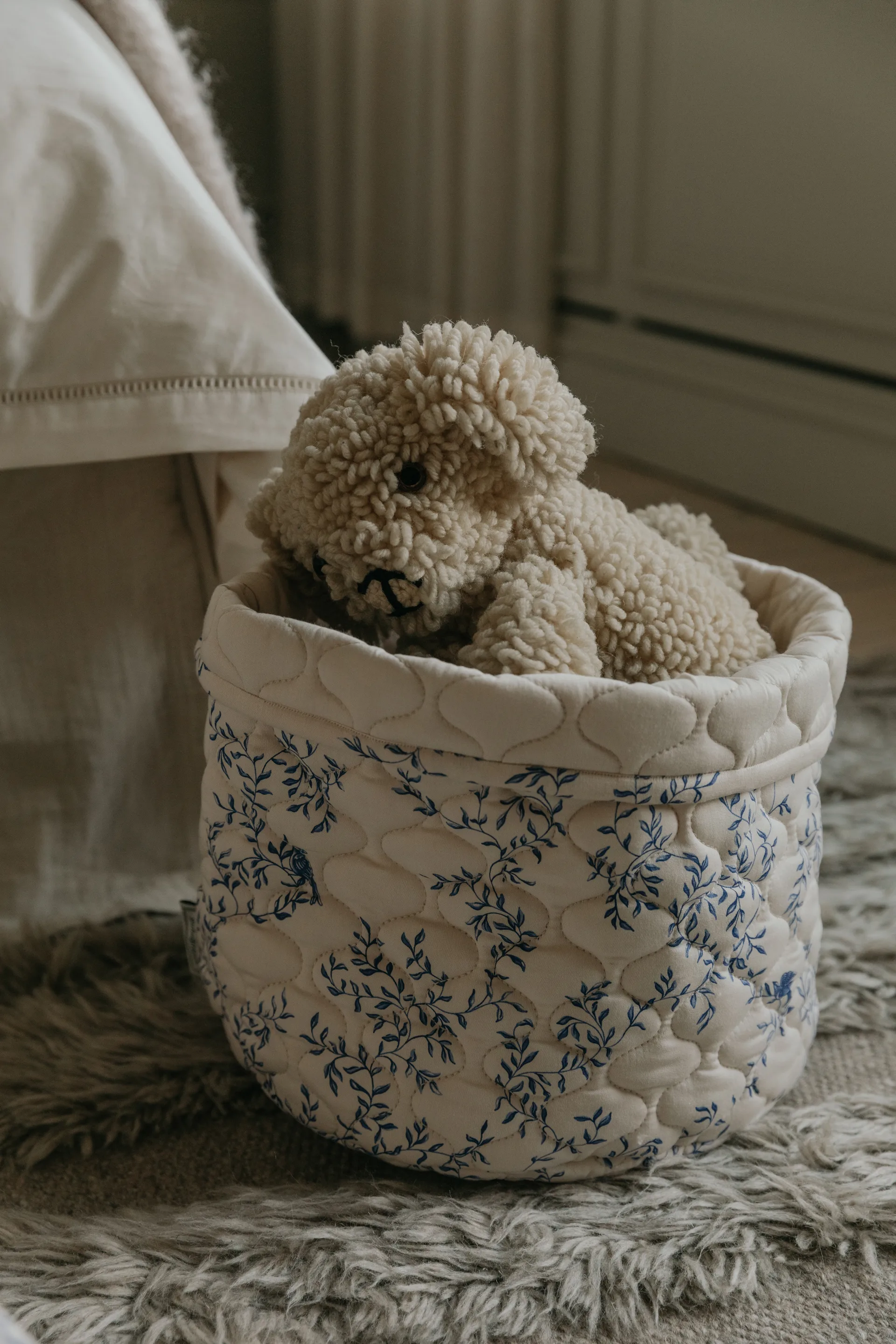 Jardim Satin quiltet kurv 2 deler, 20xØ20 cm + 30xØ30 cm Garbo&Friends