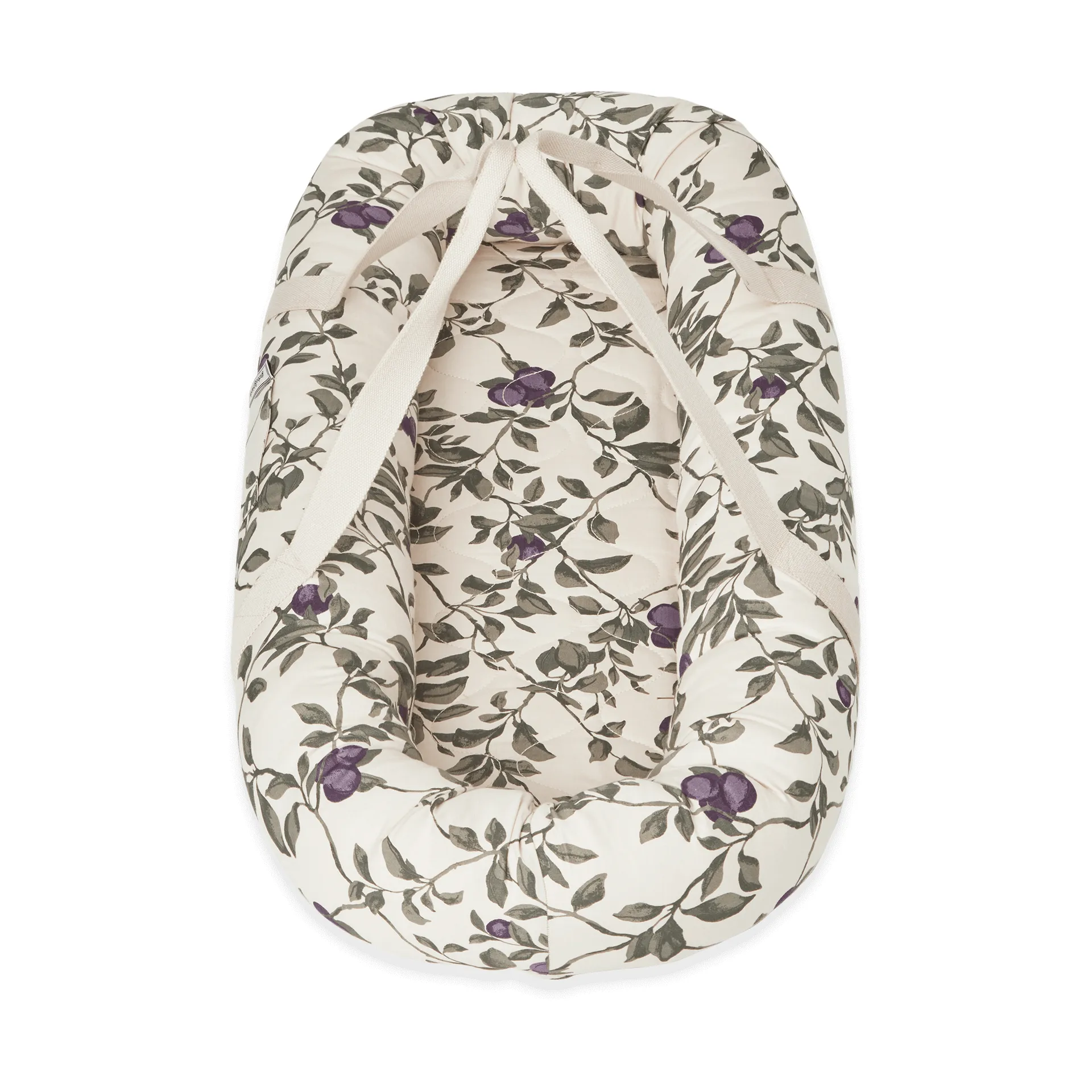 Plum Satin quilted babynest, 43x87x16cm Garbo&Friends