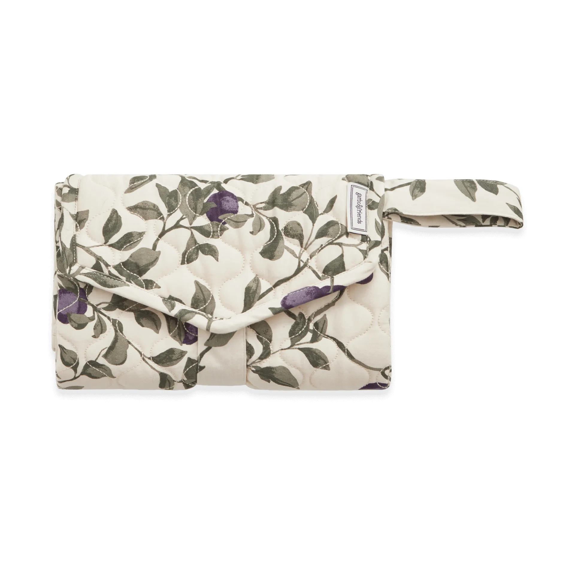 Plum Satin quiltet Change To Go, bærbar stellematte, 46x80 cm Garbo&Friends