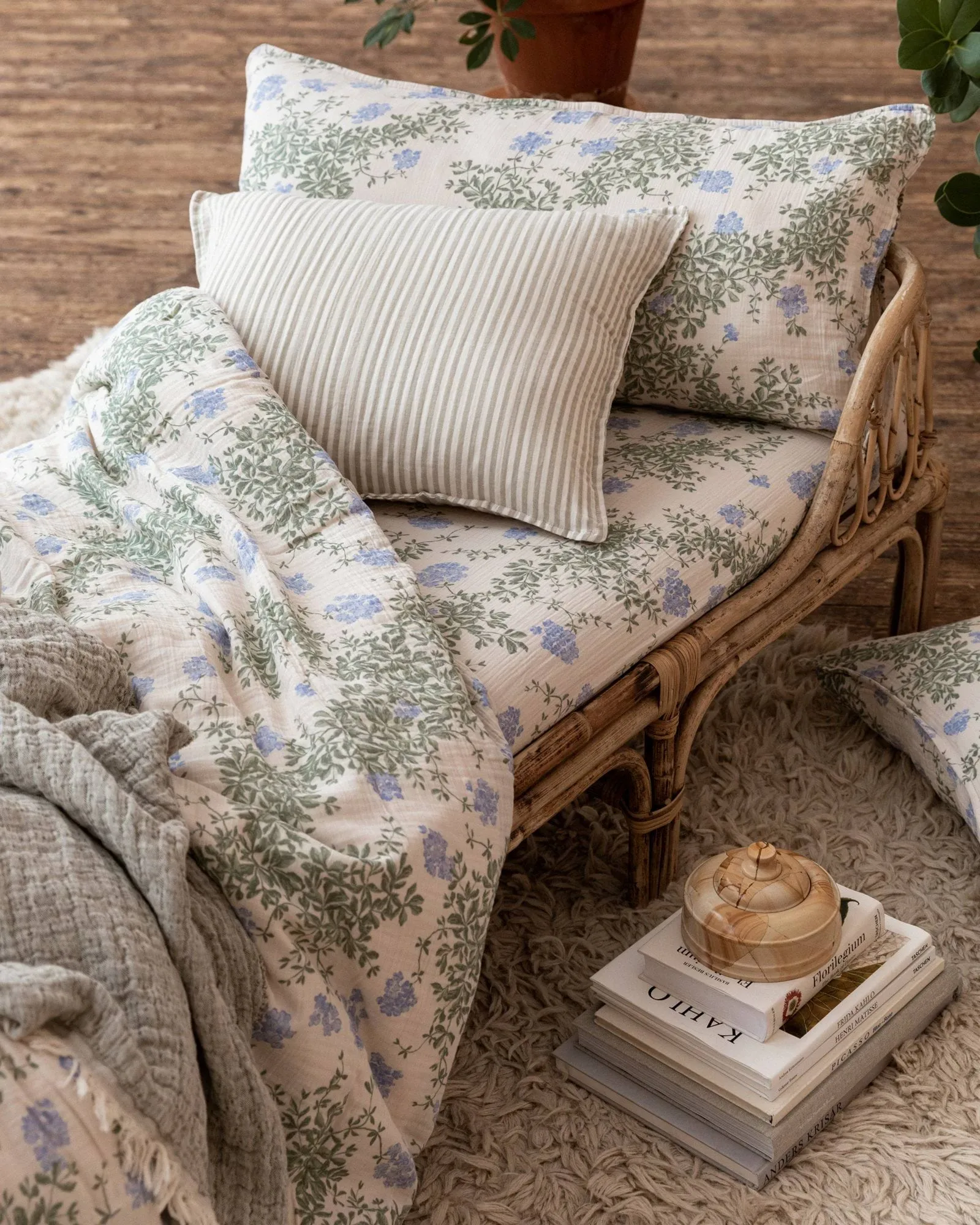 Plumbago Musselin dynetrekk, 140x200 cm Garbo&Friends