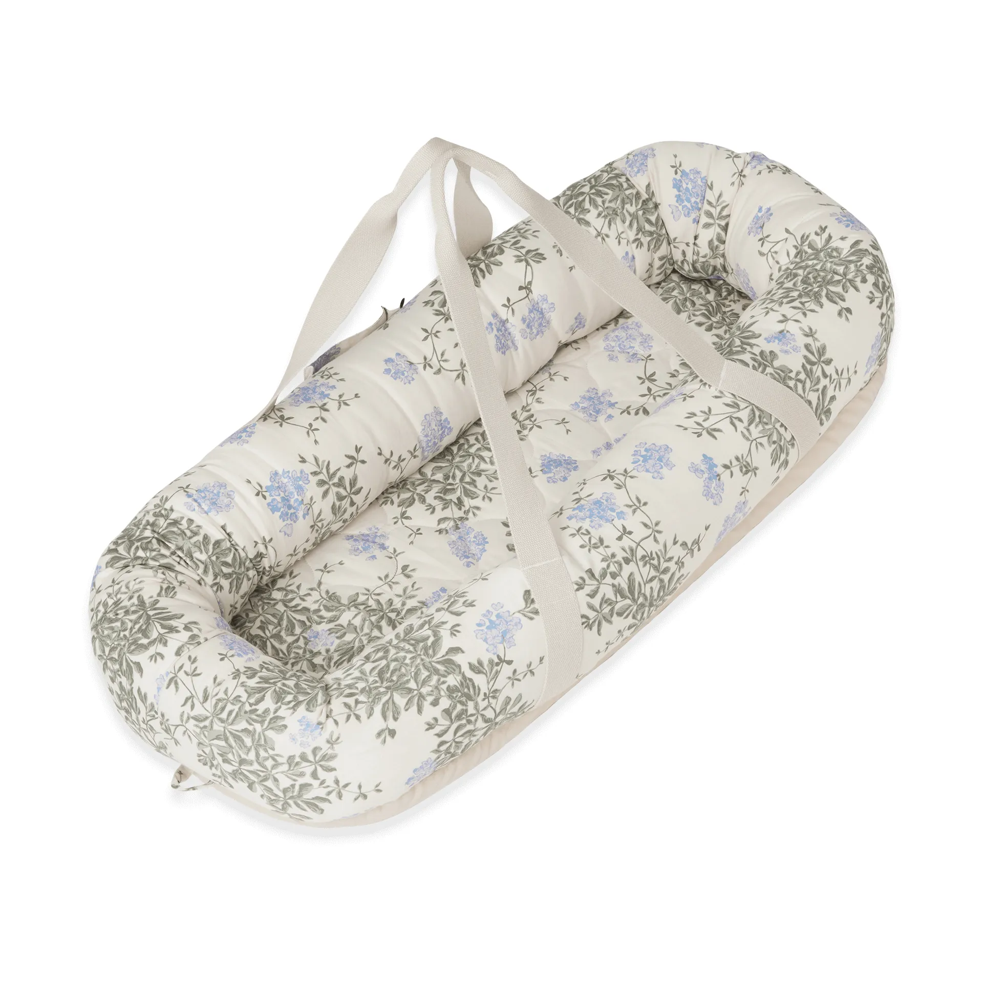 Plumbago Satin quiltet babynest, 43x87x16cm Garbo&Friends