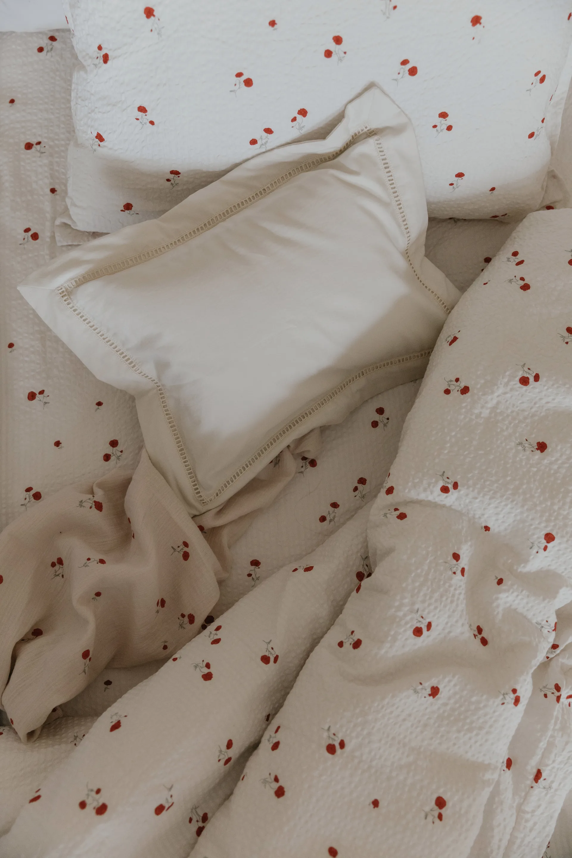 Poppy Muslin teppe 2 deler, 60x60 cm Garbo&Friends