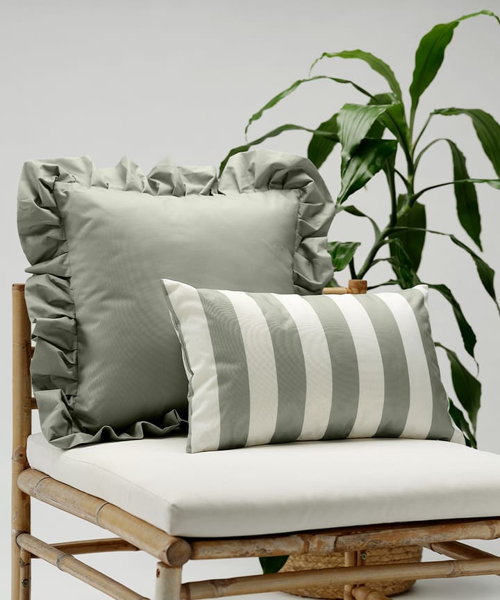 Garden Glory Outdoor pute med volang 45x45 cm, Green Garden Glory
