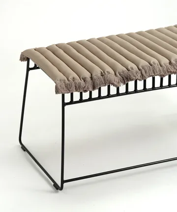 Garden Glory sittepute med frynser - Beige, beige frynser, 38x120 cm - Garden Glory