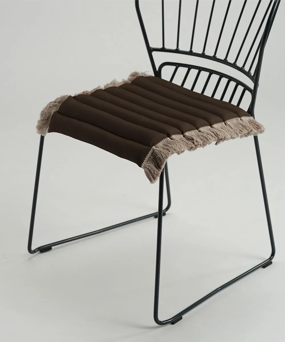 Garden Glory sittepute med frynser, Beige, beige frynser, 38x40 cm Garden Glory