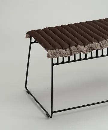 Garden Glory sittepute med frynser - Brun, beige frynser, 38x120 cm - Garden Glory