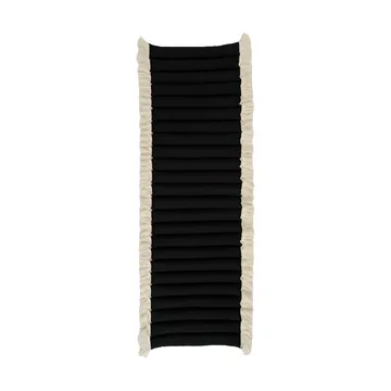 Garden Glory sittepute med frynser - Svart, offwhite frynser, 38x120 cm - Garden Glory