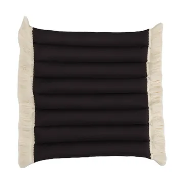 Garden Glory sittepute med frynser - Svart, offwhite frynser, 38x40 cm - Garden Glory